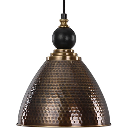 Adastra 1 Light Antique Brass Pendant